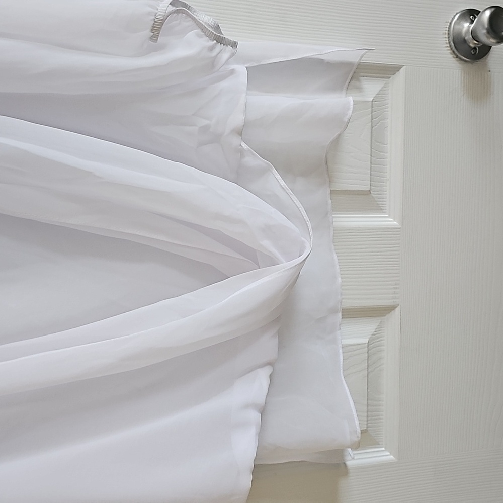 Ashley Stewart White Relaxed Wrap Blouse - Picture 3 of 5